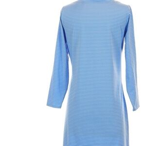 Vineyard Vines Sankaty boat neckline‎ 3/4 sleeve dress blue white stretchy L